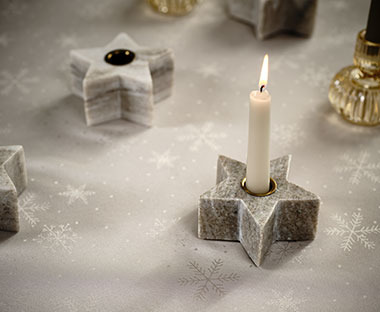 Marble star candle holder