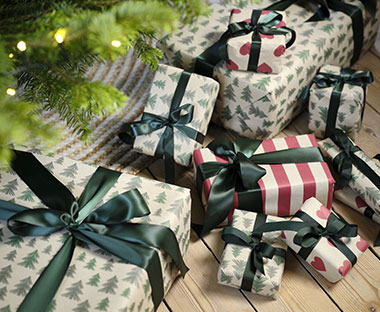 Recycled Christmas wrapping paper