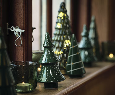 Green Christmas tree decorations
