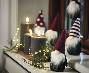 Scandinavian style Christmas elves