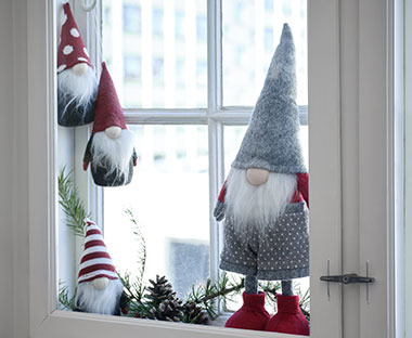 Assorted decorative Christmas elves