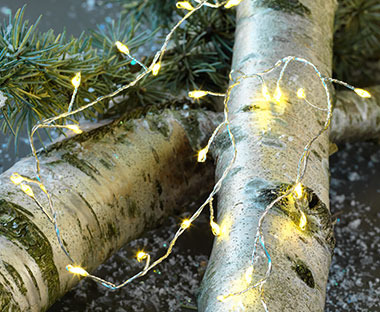 Indoor Christmas string lights