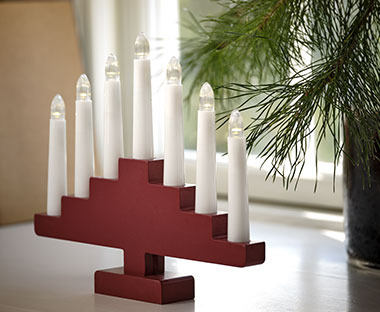 7 slot LED candle arch with timer