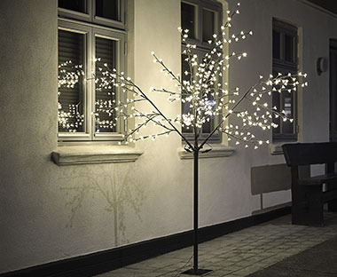Christmas outdoor light tree
