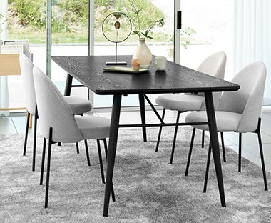 Black dining table 