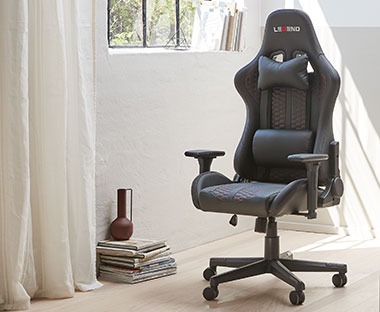 Gaming chair for office in red and black
