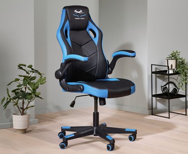 Black/Blue comfortable gaming chair for office