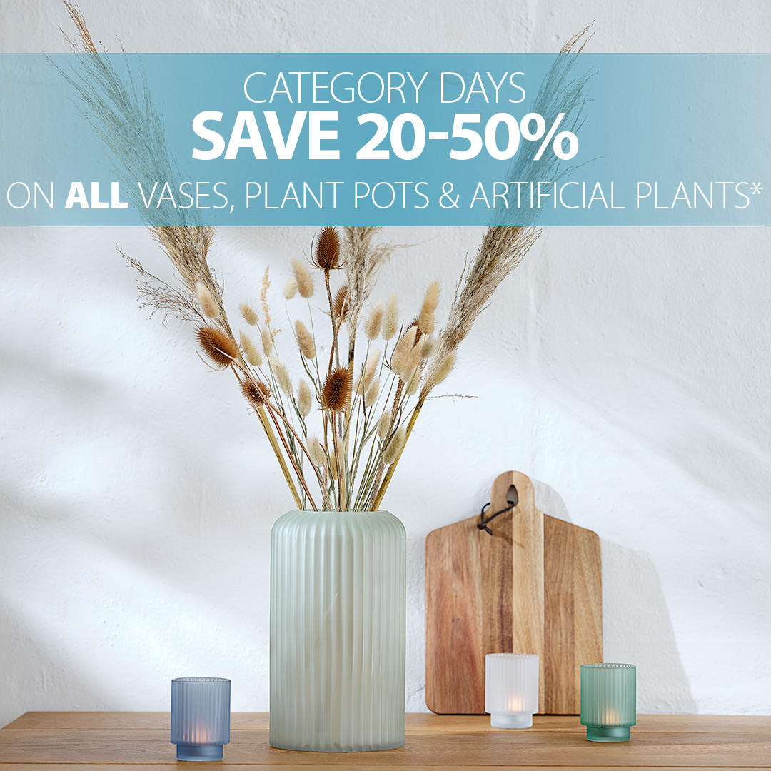 VASES, PLANT POTS & ARTIFICIAL PLANTS