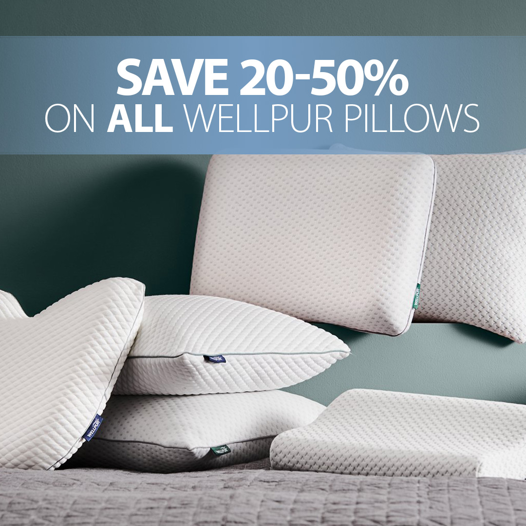 SAVE 20-50% ON ALL WELLPUR PILLOWS
