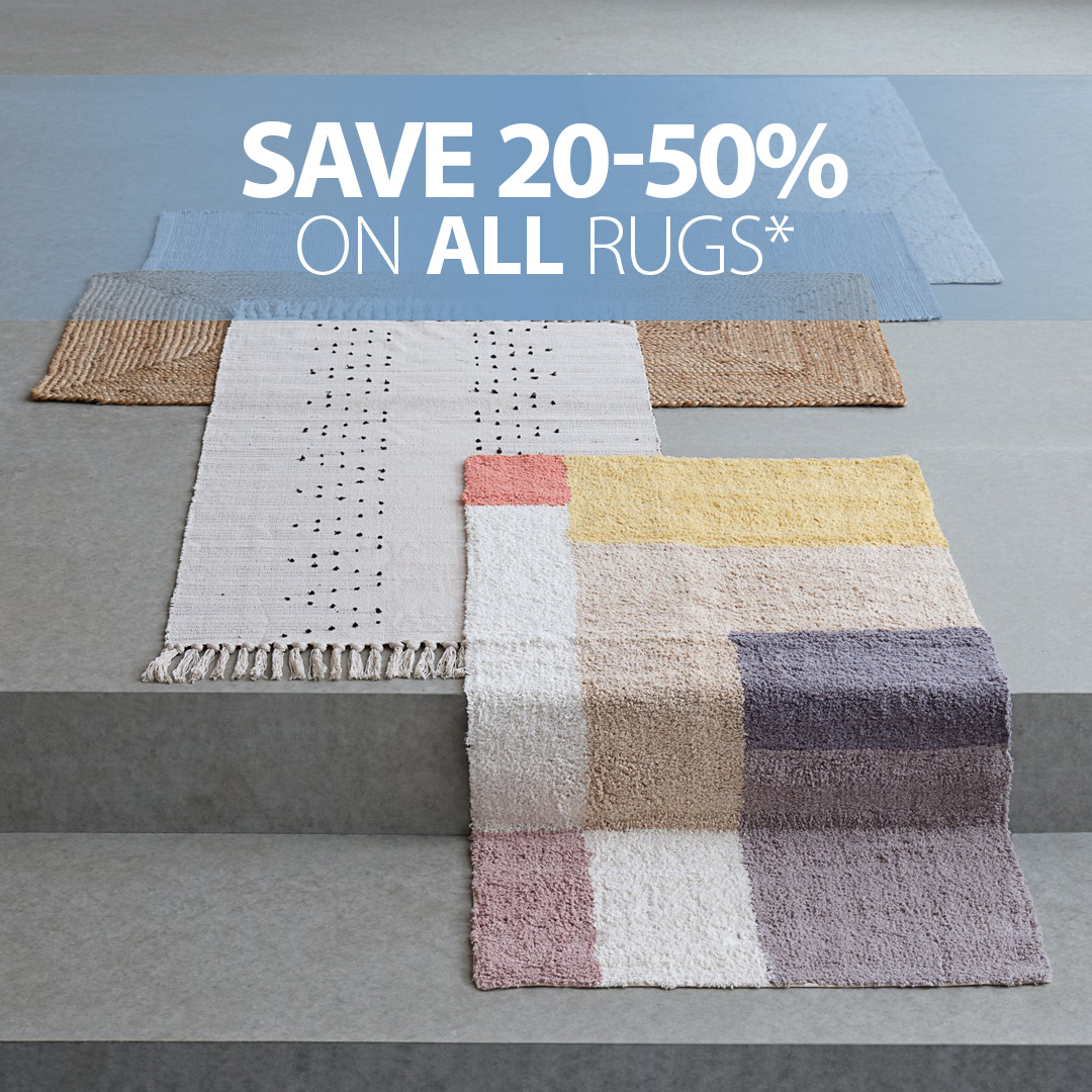 SAVE 20-50% ON ALL RUGS*