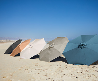 Parasols available in several colours