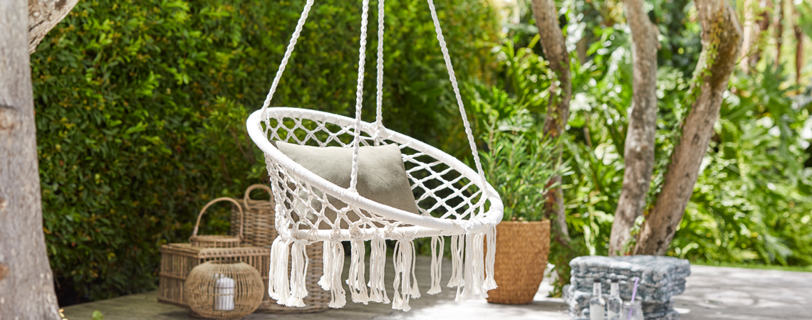 Switch off and relax in a hanging chair this summer 