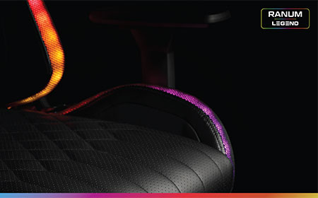 Illuminating LED black gaming chair