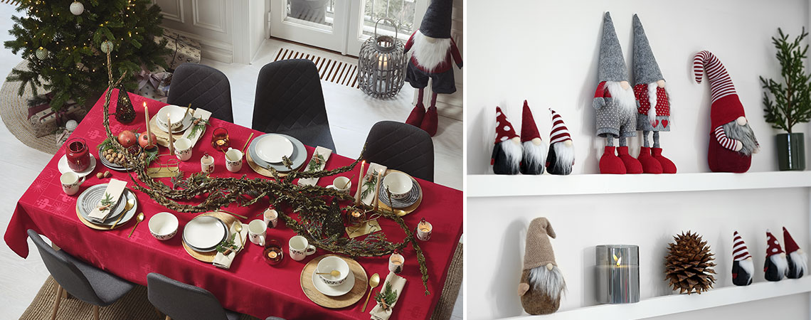 Decorate your home in traditional Christmas colours 