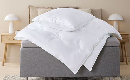 Duvet and Pillow with Plant-Based Fabric