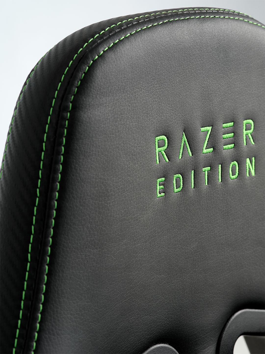 RAZER gaming chair black with green trim