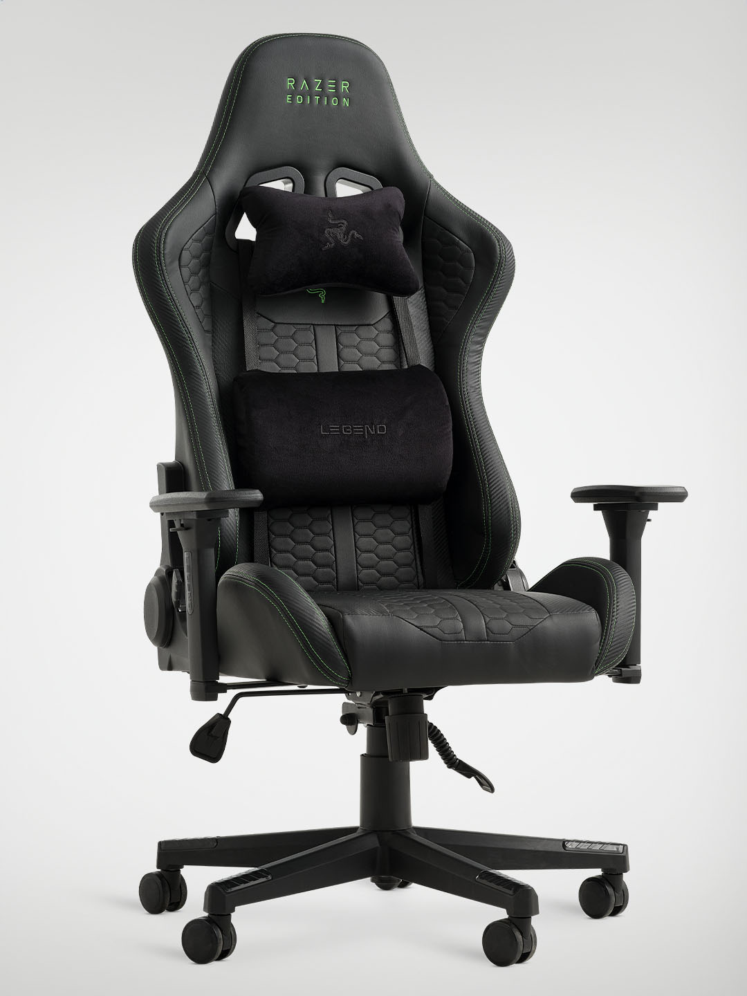 RAZER gaming chair black with green trim
