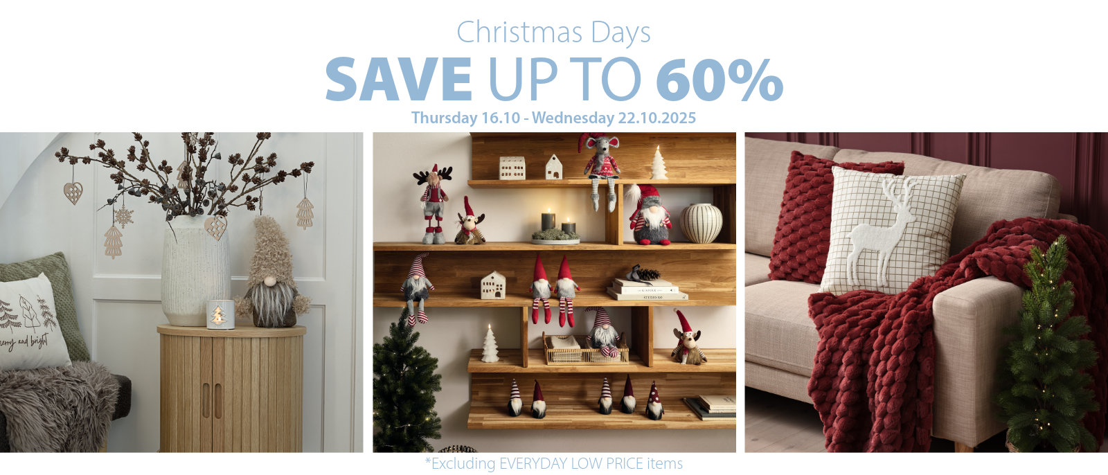 Christmas Days Save up to 60%