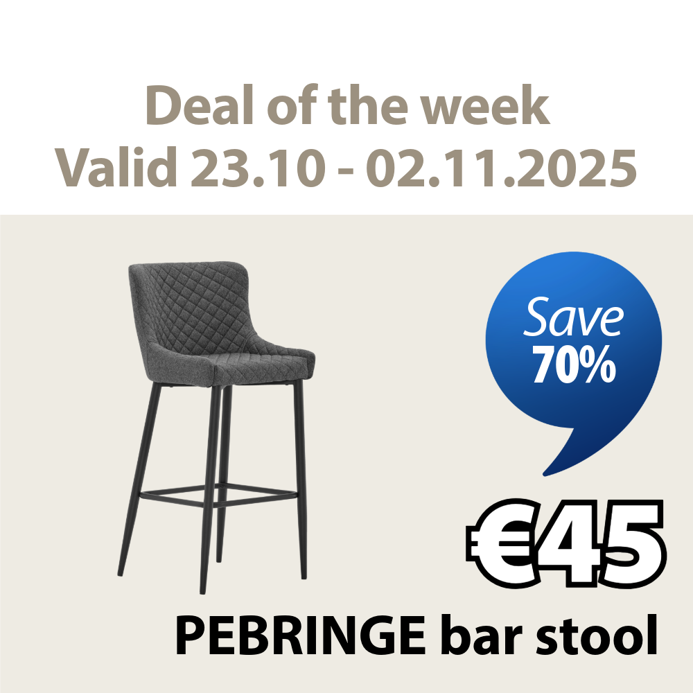 Deal of the week | Pebringe bar stool | Save 70% 