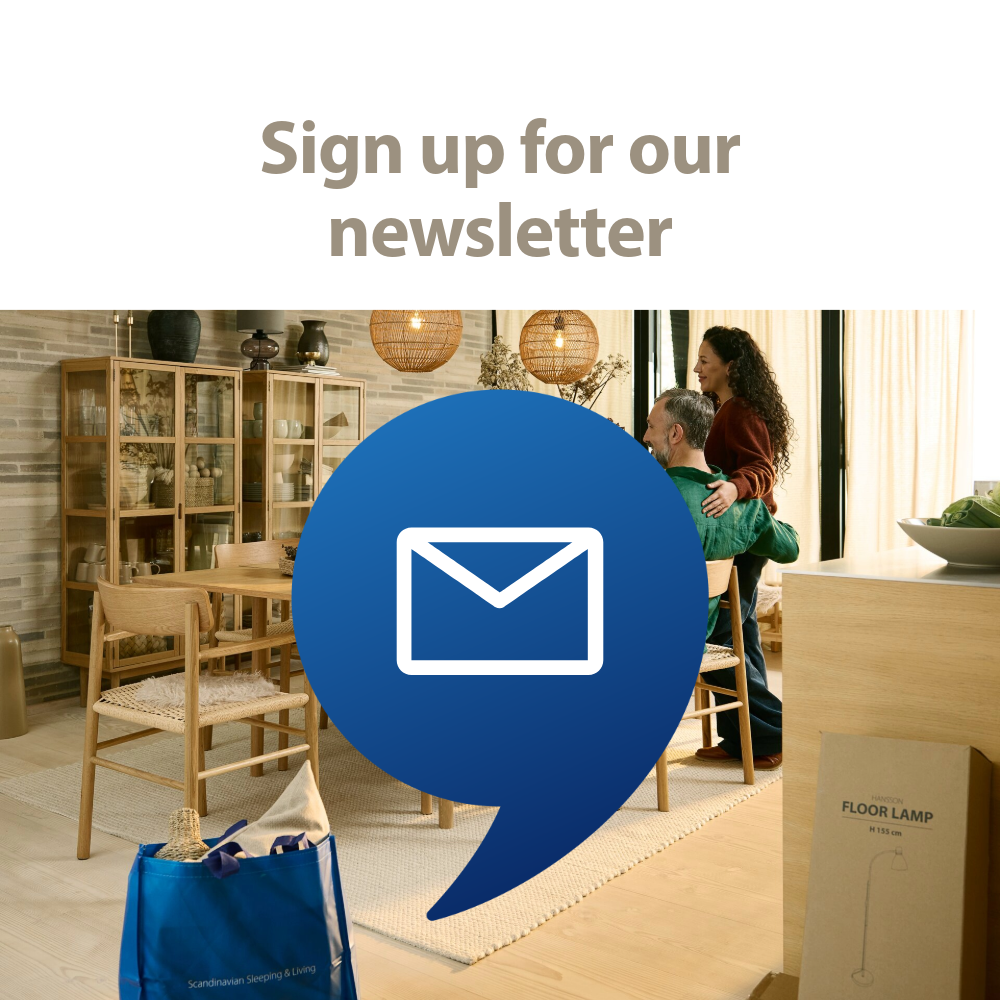 Newsletter icon in blue speech bubble