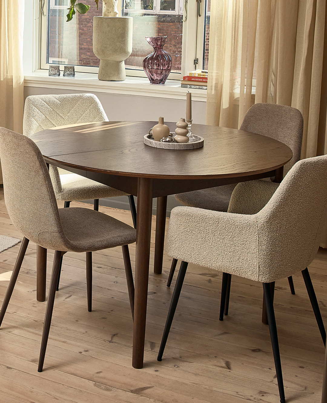 MARSTRAND dining tables, PURHUS dining chair