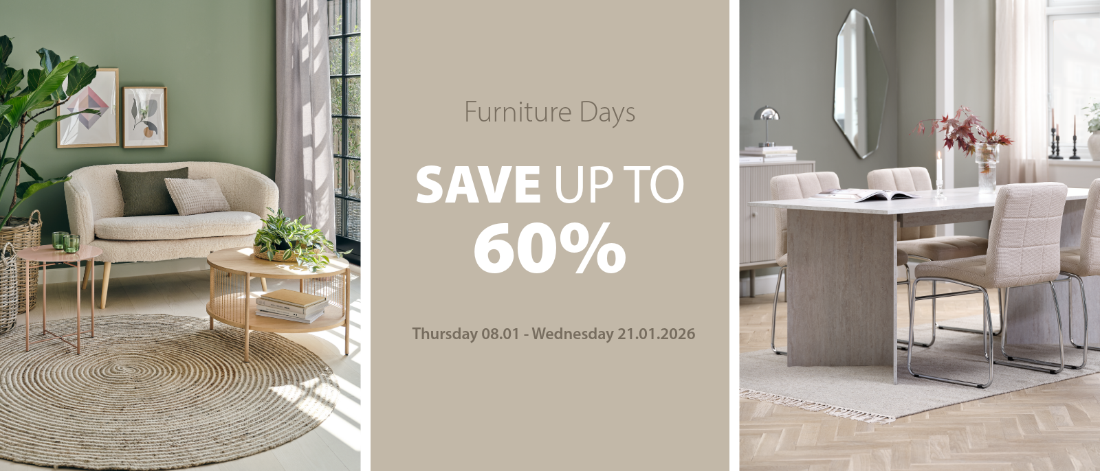 Furniture Days save up to 60%