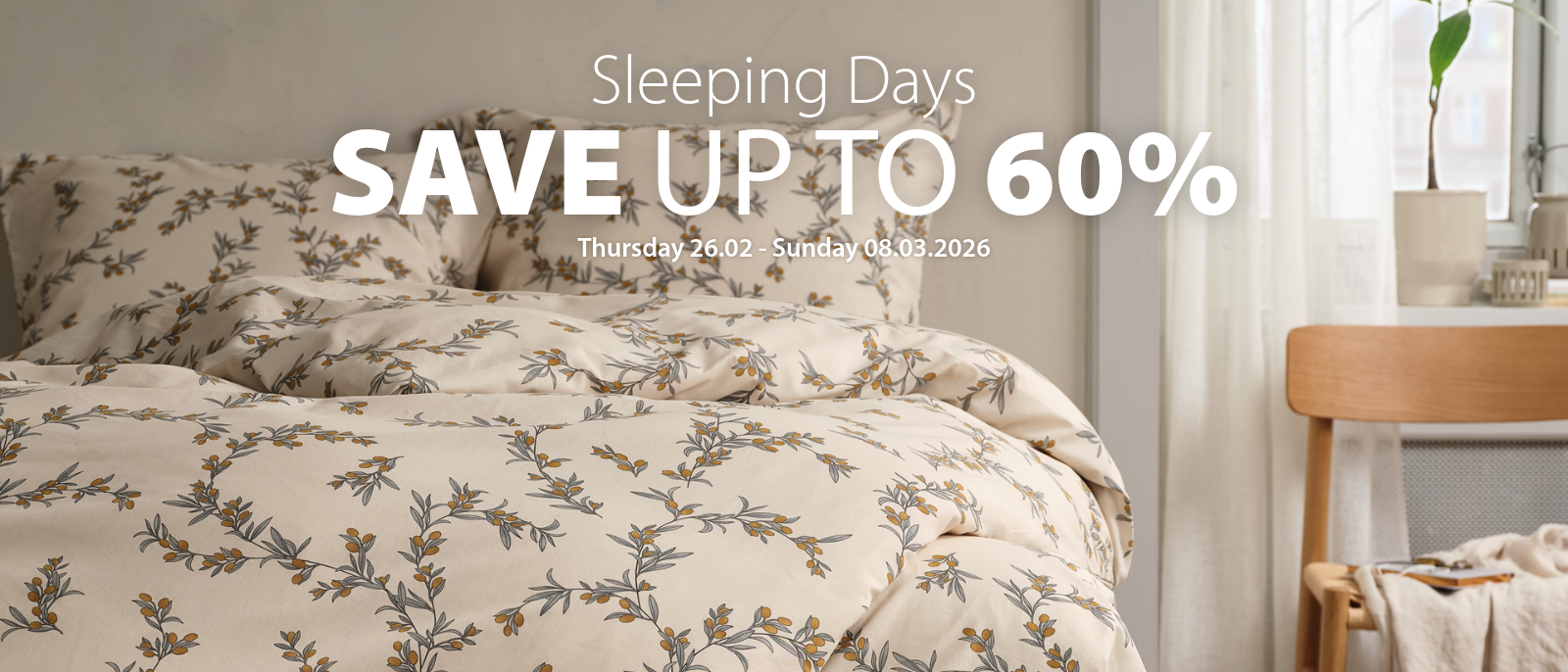 Sleeping days landing page banner
