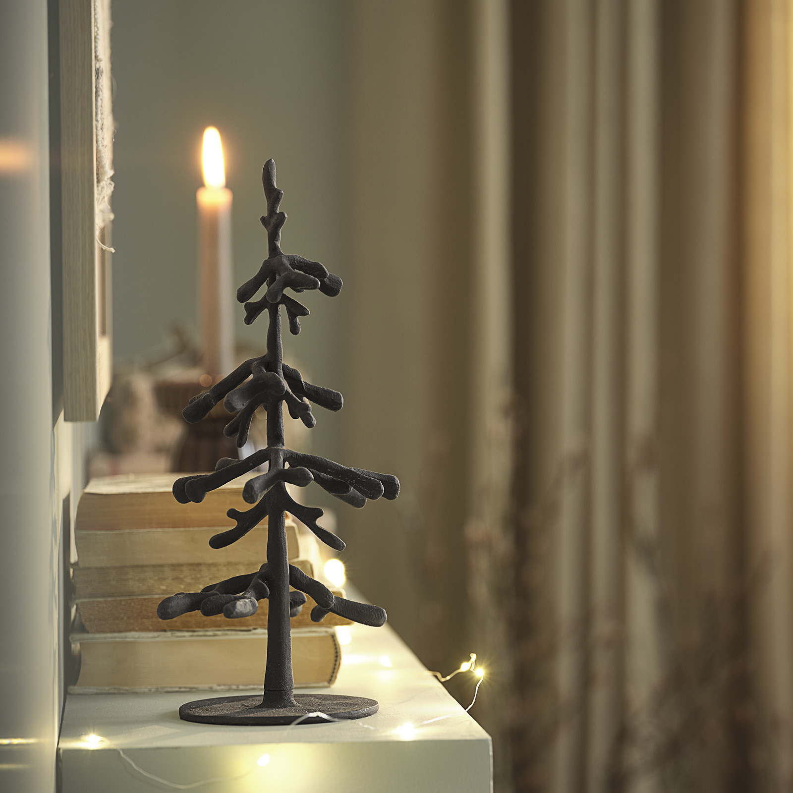 Decoration tree on a shelf