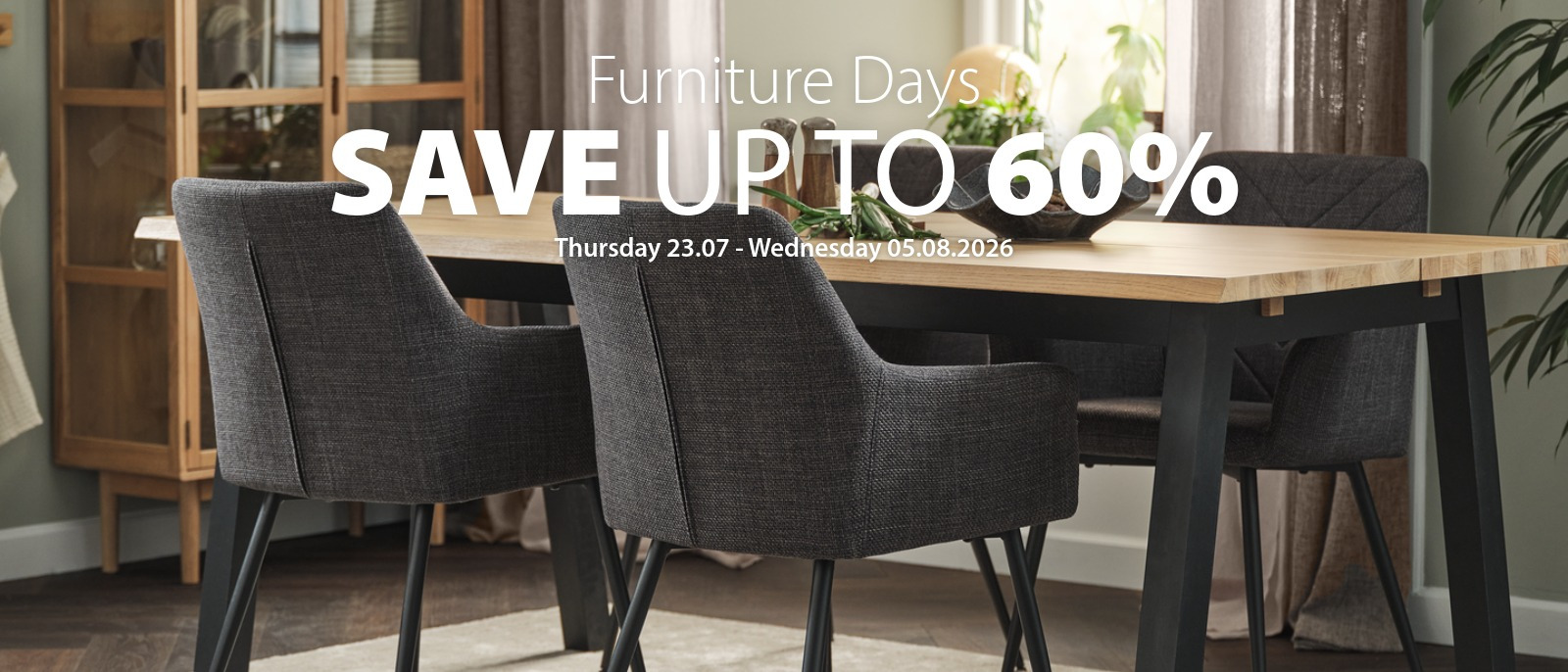 Furniture Days save up to 60%