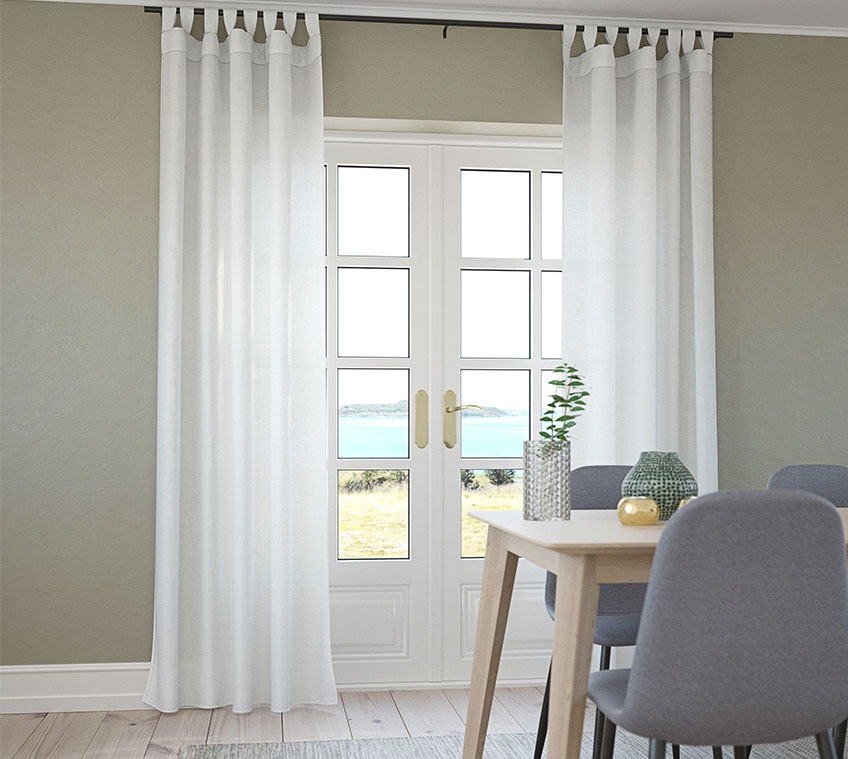 ORUST lightweight curtains Dining room with lightweight curtains in front of the window