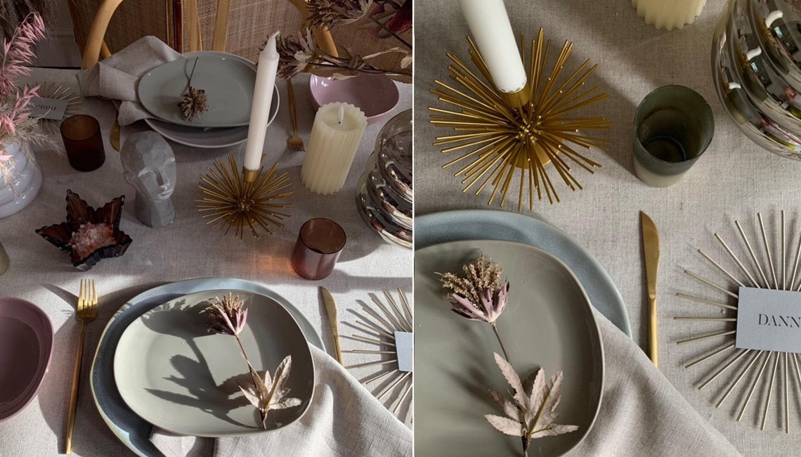 Kate O'Dowd's tablescaping using all JYSK items Kate O'Dowd's tablescaping using all JYSK items