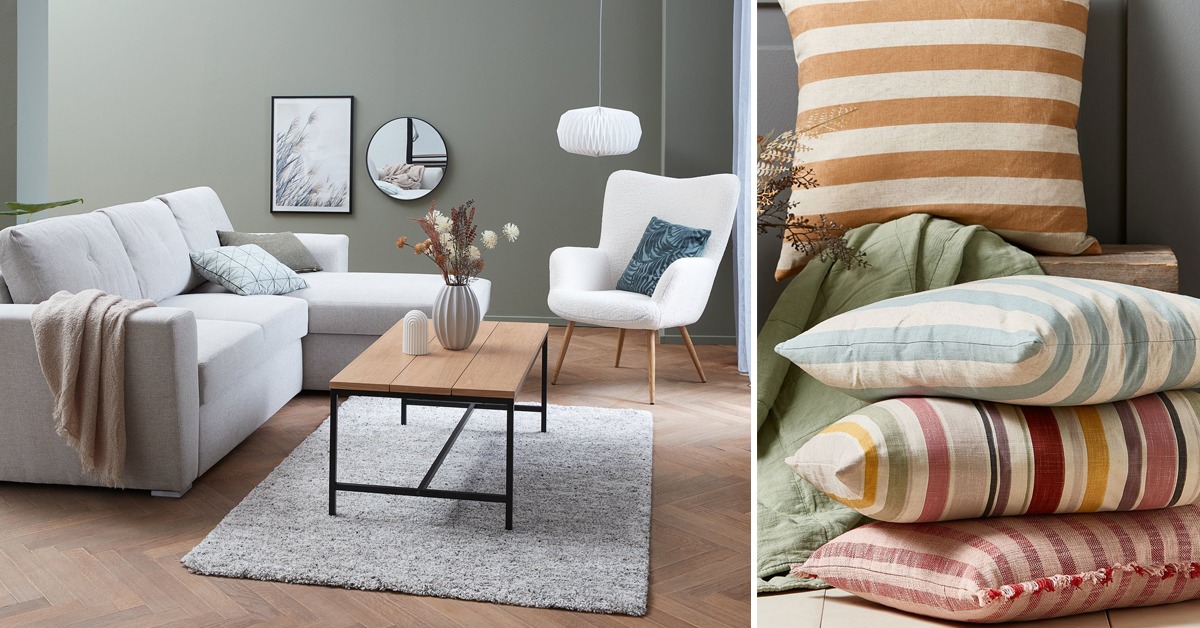 Update Your Décor With New Living Room, Matching Rugs Curtains And Cushions