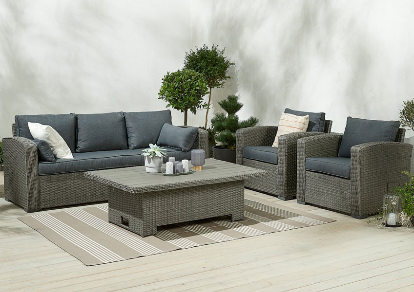 Jysk rattan corner outlet sofa