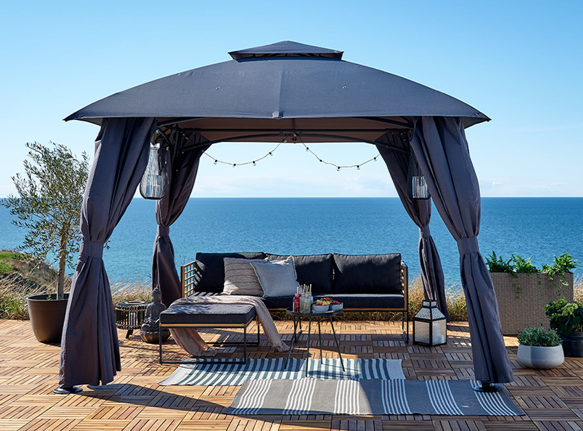 Gazebo outdoor per proteggersi dal sole in spiaggia e montagna gazebo  campeggio - Q.bo - Idee regalo