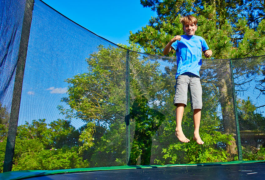 Keep the kids entertained with a trampoline this summer