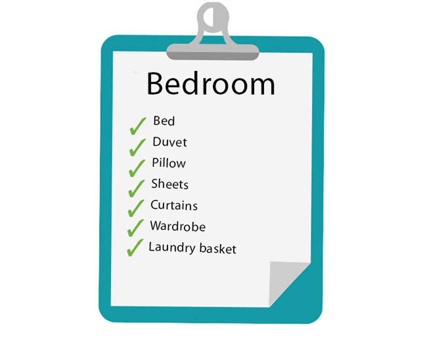 Bedroom furniture checklist