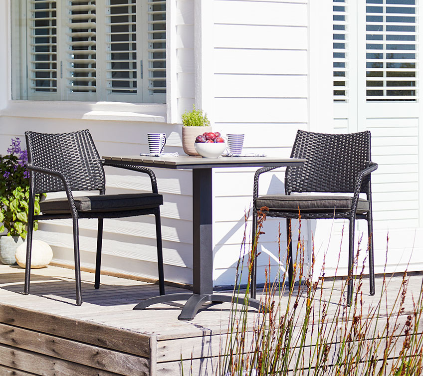 Relax on your patio with a patio table and chairs