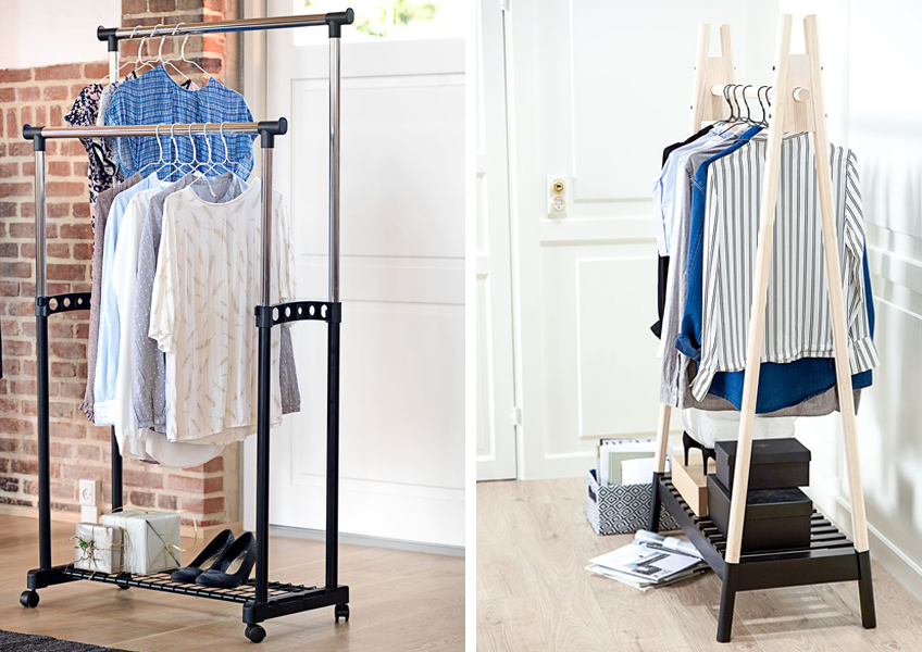 Clothes rails and room dividers from JYSK
