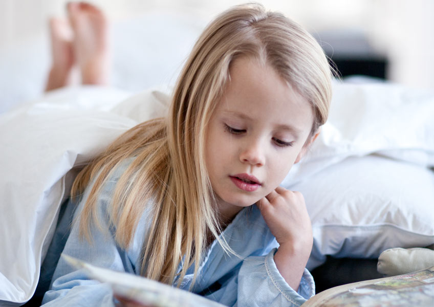 Reading before bedtime can help your child sleep