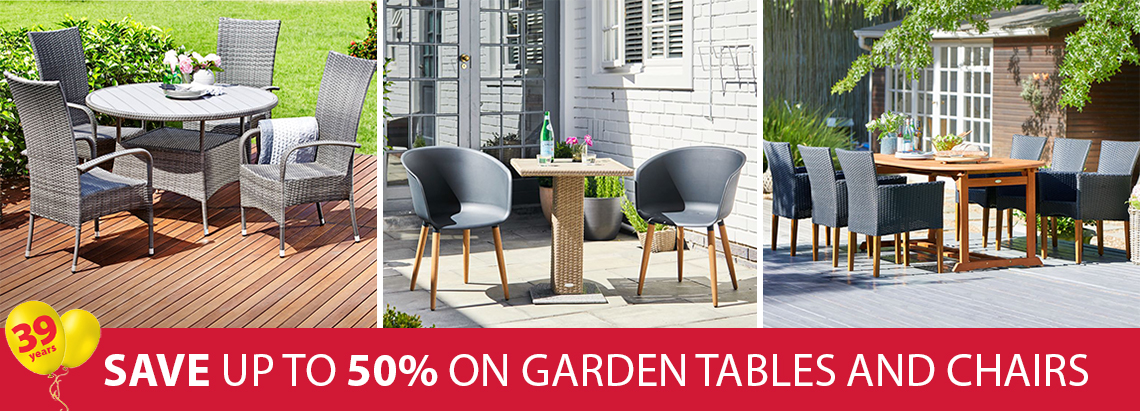 39 years of great offers on garden tables and chairs 39 years of great offers on garden tables and chairs