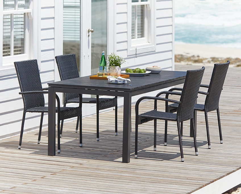Patio dining set with patio table and chairs