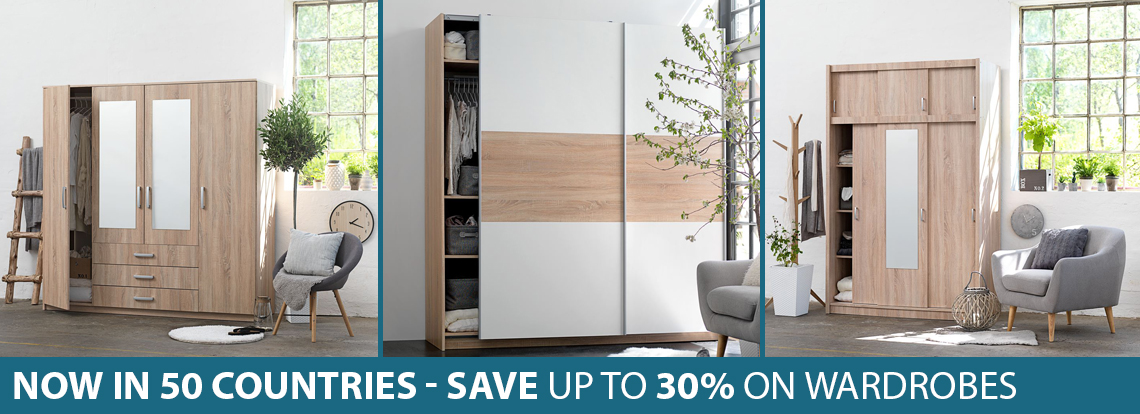 Now in 50 countries wardrobe offers with JYSK Now in 50 countries wardrobe offers with JYSK